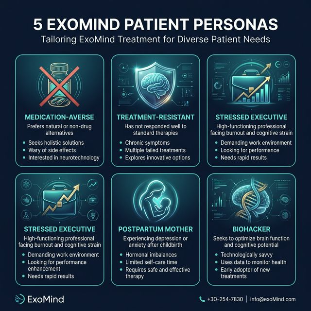 ExoMind patient persona breakdown by demographics and search intent